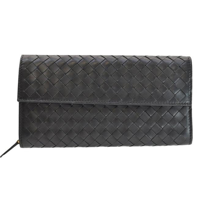 Bottega Veneta Black Intrecciato Leather Ladies 51482 Wallet