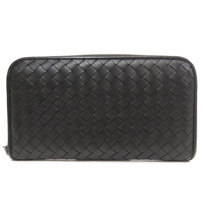 Bottega Veneta Black Intrecciato Leather Men Wallet