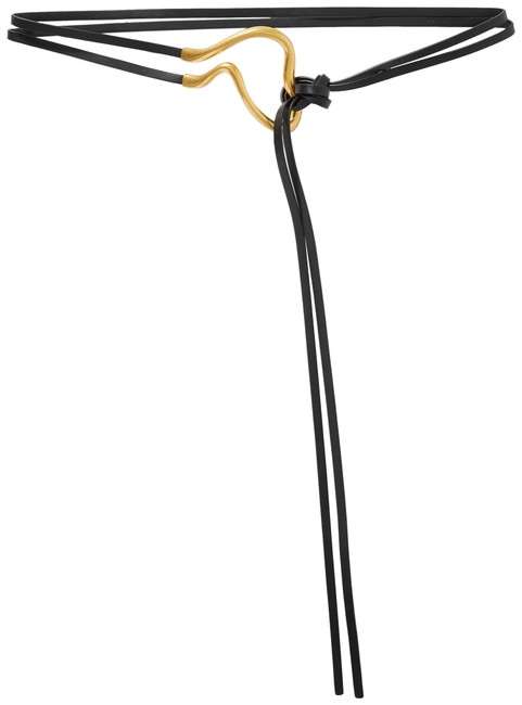 Bottega Veneta Black Leather Belt