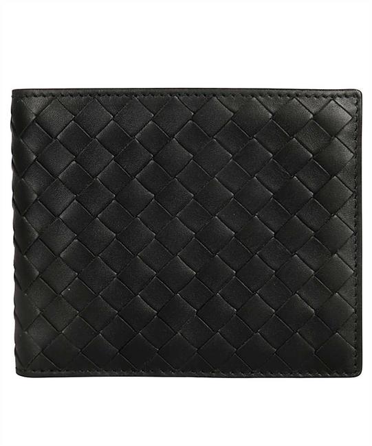 Bottega Veneta Black Leather Bifold Card Case Wallet