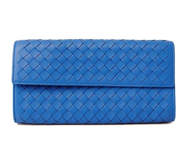Bottega Veneta Blue Continental Nappa Cobalt 150509 Wallet