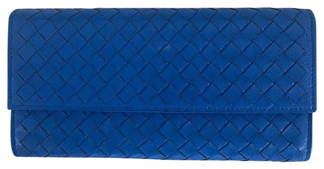 Bottega Veneta Blue Continental Wallet