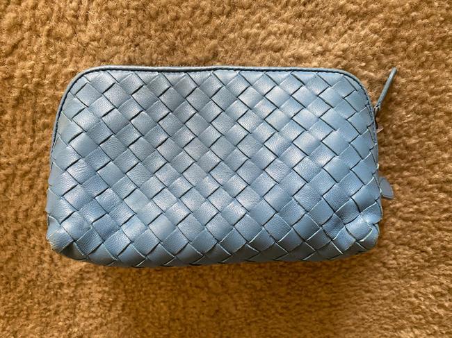 Bottega Veneta Blue Intreattiato Cosmetic Bag