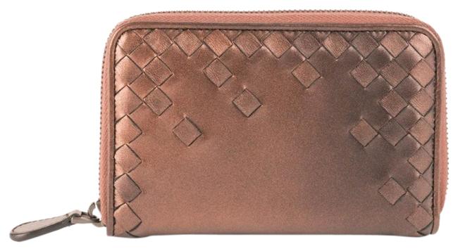 Bottega Veneta Bronze New Woven Leather Wallet