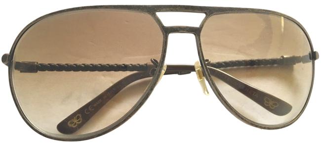 Bottega Veneta Brown Aviator Style Sunglasses
