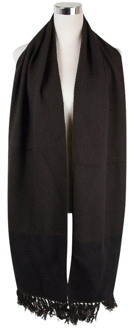 Bottega Veneta Brown Dark Cashmere Leather Long 298569 2060 ScarfWrap