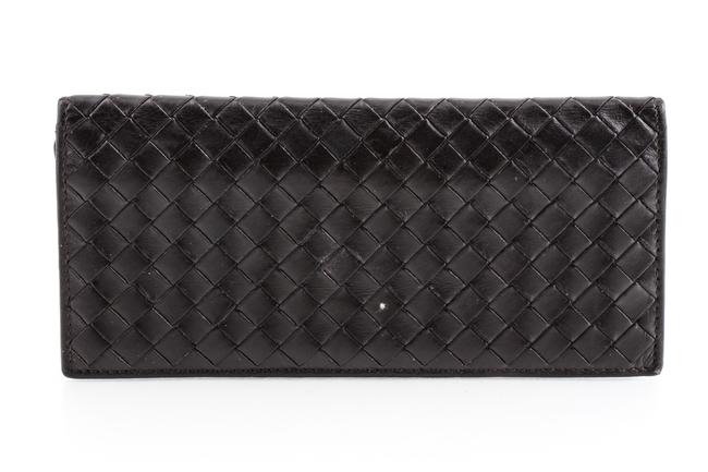 Bottega Veneta Brown Espresso Intrecciato Continental Wallet