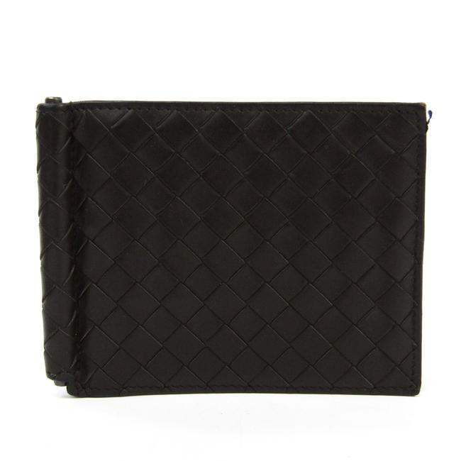 Bottega Veneta Brown Intrecciato 123180 Mens Calfskin Money Clip Wallet