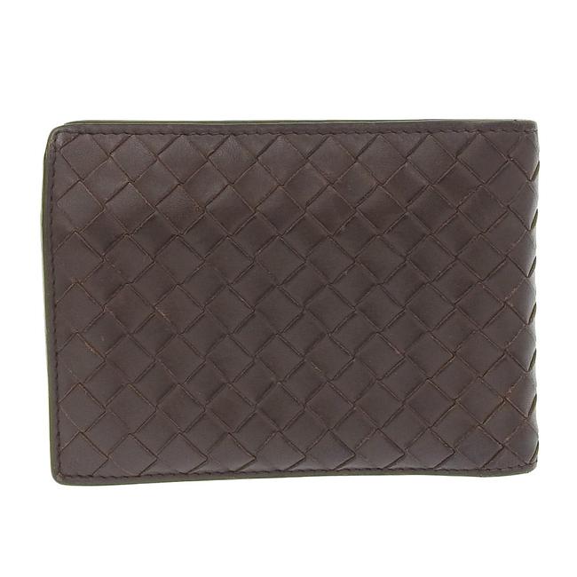 Bottega Veneta Brown Intrecciato Bi fold Leather 113112 Wallet