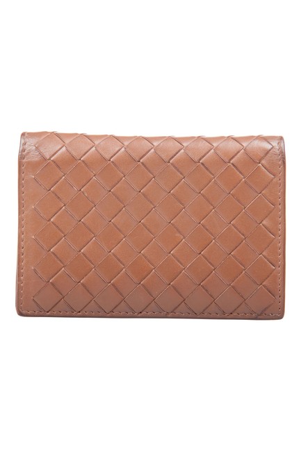 Bottega Veneta Brown Intrecciato Leather Bifold Card Case Wallet