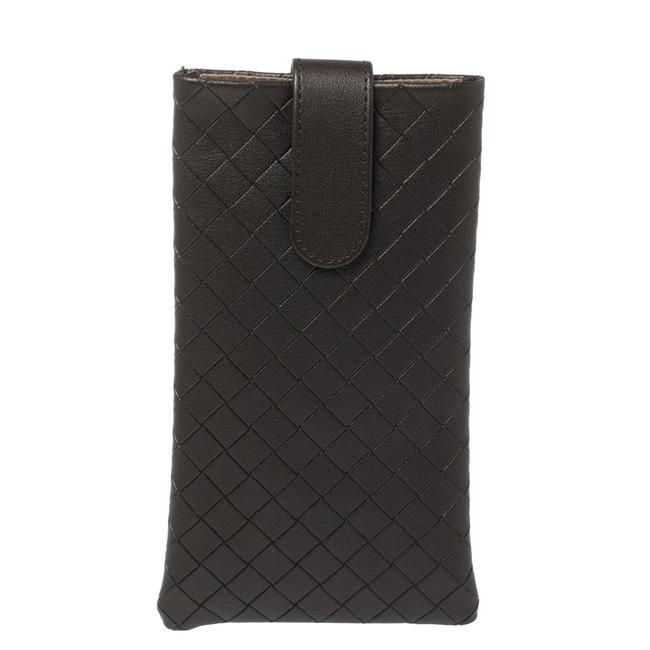 Bottega Veneta Brown Intrecciato Leather Sunglasses Case Tech Accessory