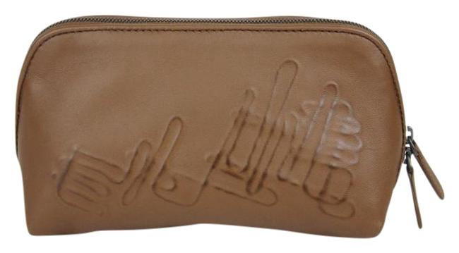 Bottega Veneta Brown Leather Pouch 132534 2517 Cosmetic Bag