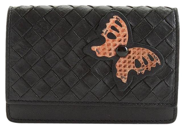 Bottega Veneta Brown Rdc10773 Intrecciato Nappa Butterfly Card Wallet