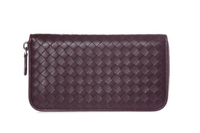 Bottega Veneta Burgundy Intrecciato Continental Wallet