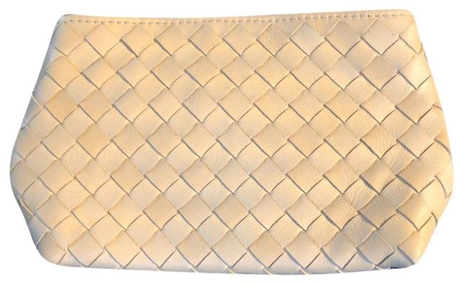 Bottega Veneta Cream Intreacciato Cosmetic Bag