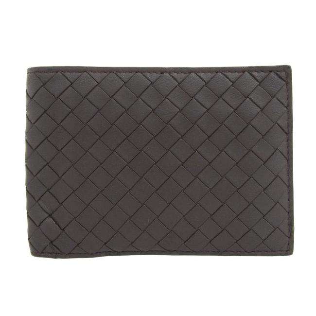 Bottega Veneta Dark Brown Intrecciato Two Fold 148324 Wallet