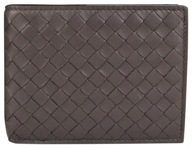 Bottega Veneta Dark Brown Leather Woven Bifold 148324 V001n 204 Wallet