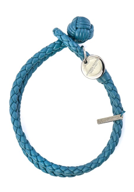 Bottega Veneta Double Intrecciato Weave Leather Bracelet