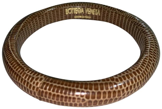 Bottega Veneta Exotic Leather Wrapped Bamgle Bracelet