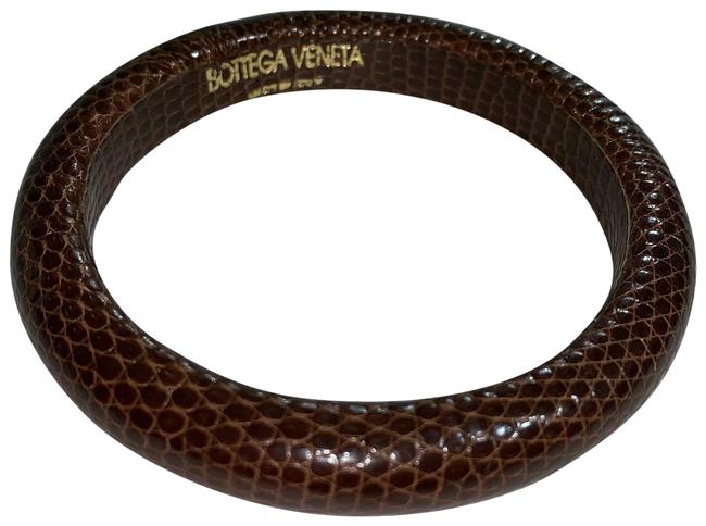 Bottega Veneta Exotic Leather Wrapped Bangle Bracelet