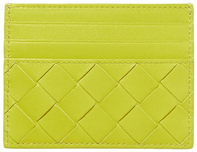 Bottega Veneta Green Intrecciato Leather Cardholder Wallet