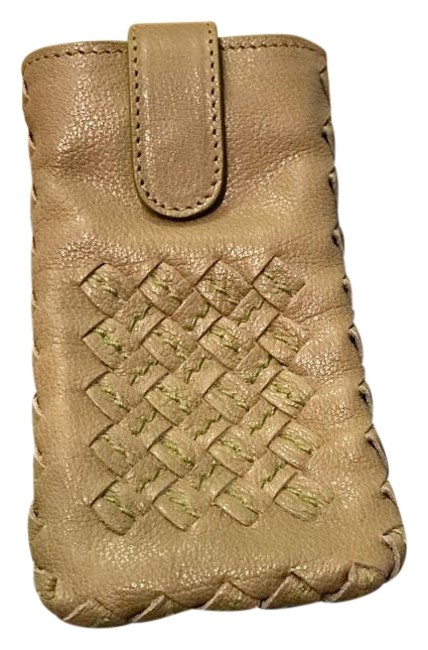 Bottega Veneta Grey with A Hint Of Green Pouch Wallet