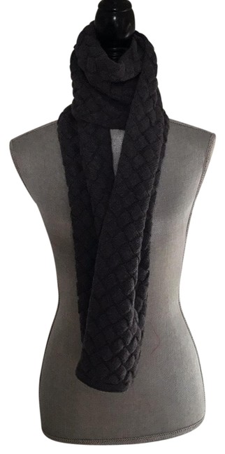 Bottega Veneta Grey Wool Weaving ScarfWrap