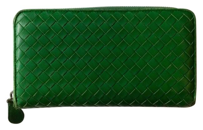 Bottega Veneta Irish Intrecciato Nappa Zip Around Wallet