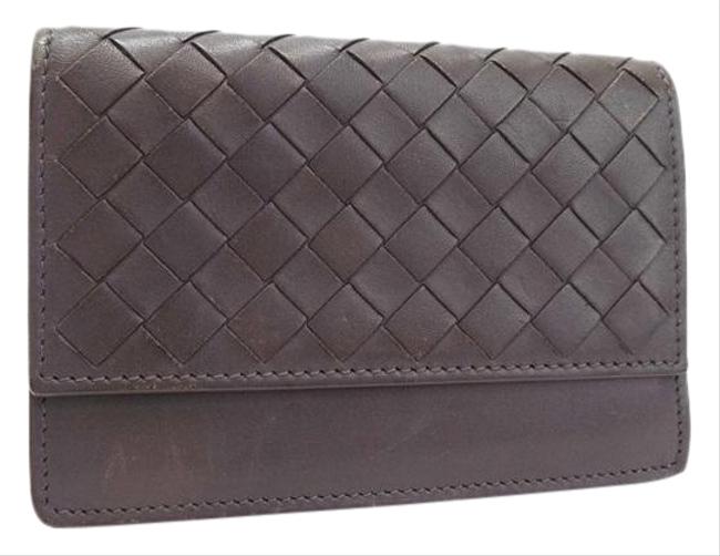 Bottega Veneta Khaki Intrecciato Intrecciato Card Case Wallet