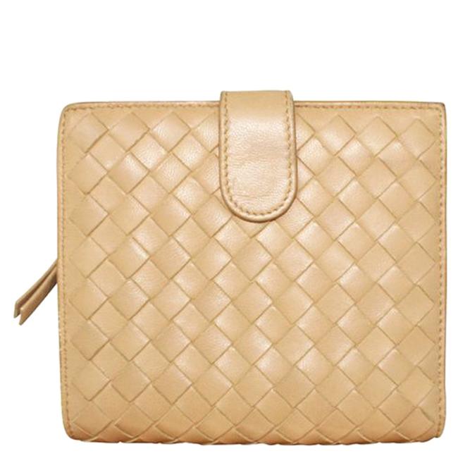 Bottega Veneta Light Brown Interwoven Wallet