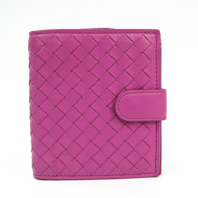 Bottega Veneta Light Purple Intrecciato Mens Leather Bi fold Wallet