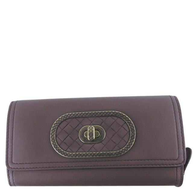 Bottega Veneta Long Brown Leather Bifold Wallet