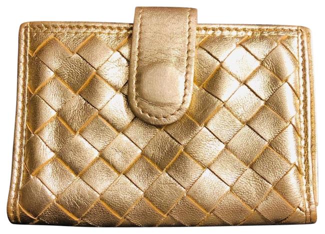 Bottega Veneta Metallic Gold Id Wallet