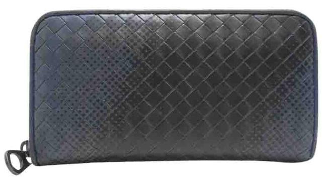 Bottega Veneta Navy Black Long Mens Leather Dh55381 Wallet