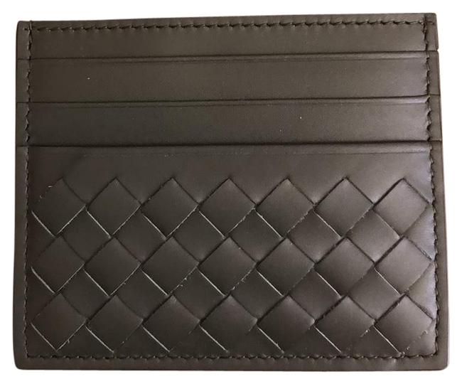 Bottega Veneta OliveSage Green Intrecciato Nappa Card Case Wallet