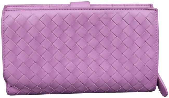 Bottega Veneta Orchid Intrecciato Compact Wallet