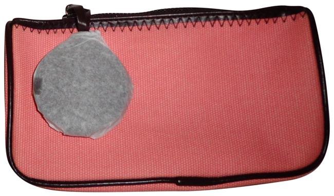 Bottega Veneta Pink And Brown Canvas Cosmetic Bag