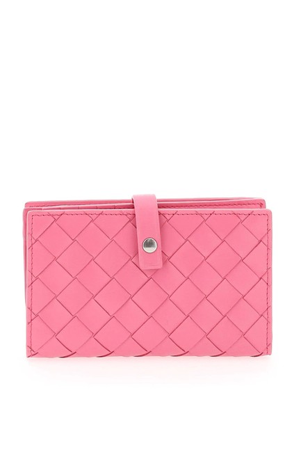Bottega Veneta Pink Bi fold Intrecciato 15 Cr Wallet
