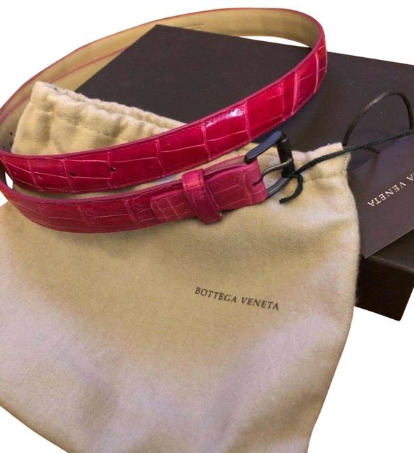 Bottega Veneta Pink Croc 9036 Belt