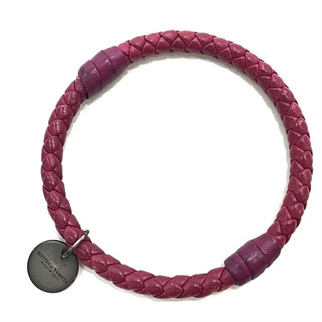 Bottega Veneta Purple Bangle Intrecciato Leather Unisex Bracelet