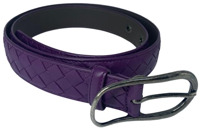Bottega Veneta Purple Bv Leather Belt