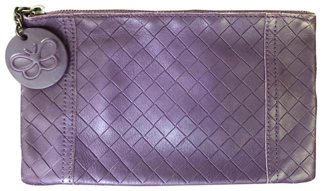 Bottega Veneta Purple Intreacciomirage Flat Pouch Cosmetic Bag