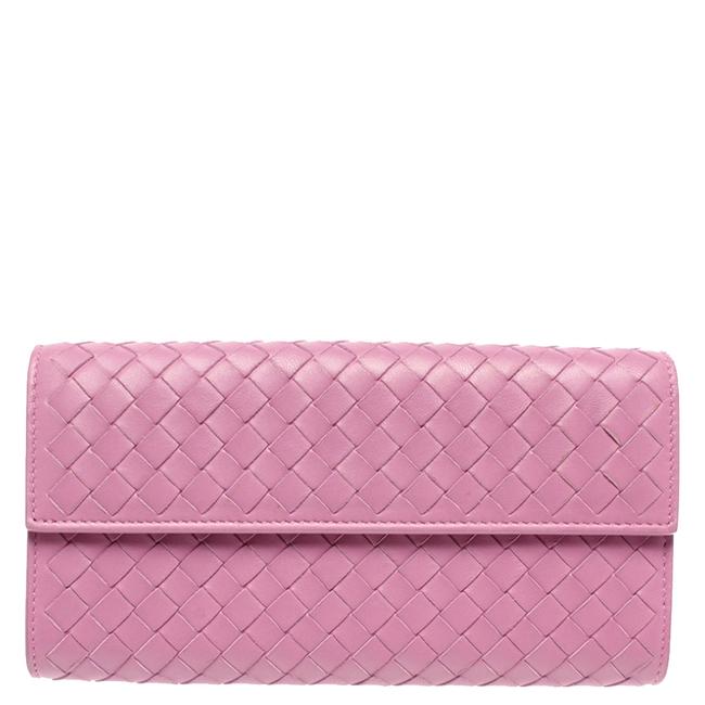 Bottega Veneta Purple Intrecciato Leather Fumi Continental Wallet