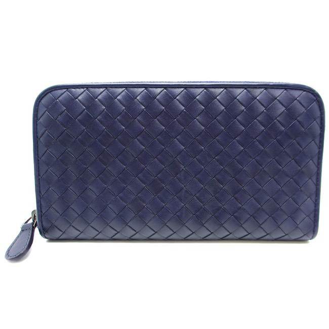 Bottega Veneta Purple Long Intrecciato Runwood Fastener Ladies Leather Dh44845 Wallet