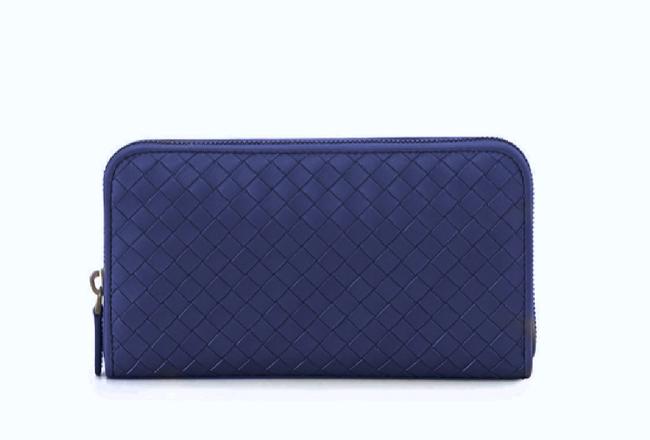 Bottega Veneta Purple Royal Long Zip Around Wallet