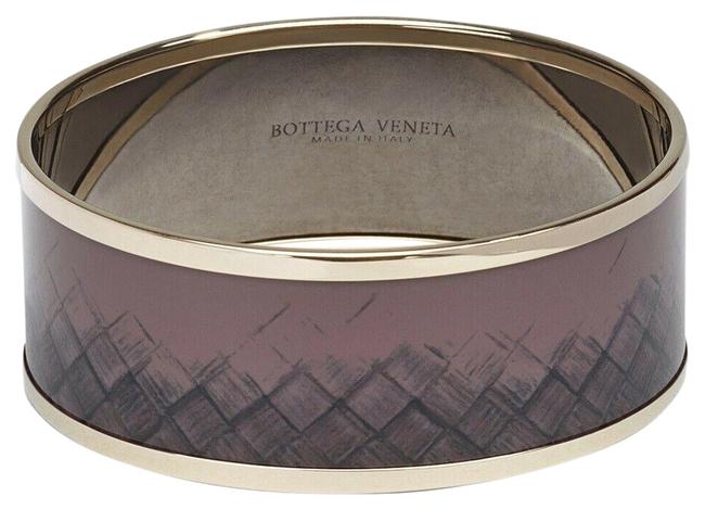 Bottega Veneta PurpleGold Enamel Metal Woven Print 452832 6000 Bracelet