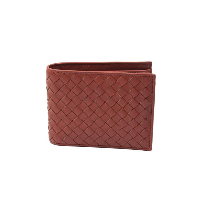 Bottega Veneta Red Bi fold with Coin Purse Red Wallet