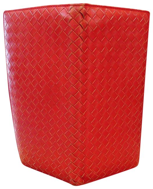 Bottega Veneta Red Long Cerdit Cards Wallet