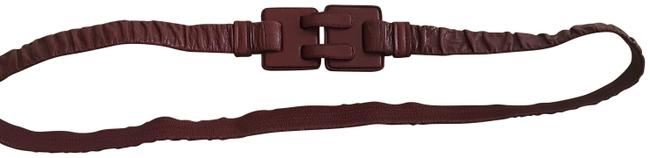 Bottega Veneta Red Ruched Leather Belt