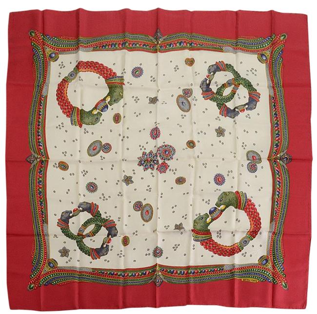 Bottega Veneta RedMulticolor Rdc10340 Vintage Silk ScarfWrap